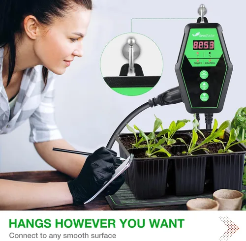 Miniatura 5 de Controlador digital de termostato térmico para germinación de semillas, reptiles e invernadero de incubación de cría de cerveza, 40-108°F, 8.3A