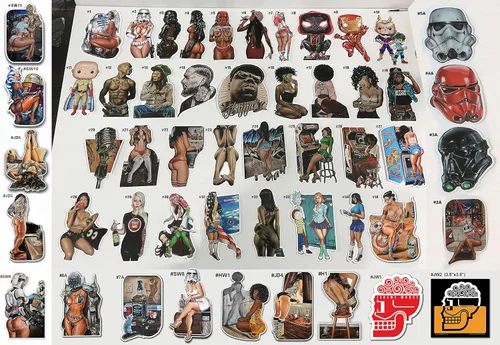 Miniatura 5 de Jeremy Worst pegatina de 10 cm "Arte adhesivo de Star Wars R2D2 Princesa Leia Pinup Regalos Señor Jedi Darth Vader Ayúdame Obi Uno cosas juguetes