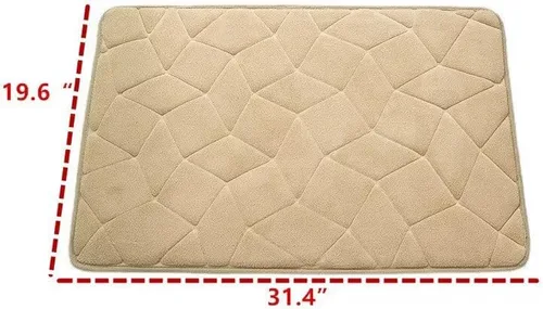 Miniatura 2 de Tapete de baño de lujo, tapete de baño de microfibra extrasuave y absorbente, antideslizante y esponjoso, lavable a máquina, tapete para el suelo