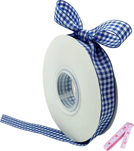 Miniatura 10 de Paquete de 2 cintas a cuadros blancos y negros de 5/8 pulgadas + cinta de cuadros de búfalo rojo y blanco, 50 yardas para decoración de fiestas