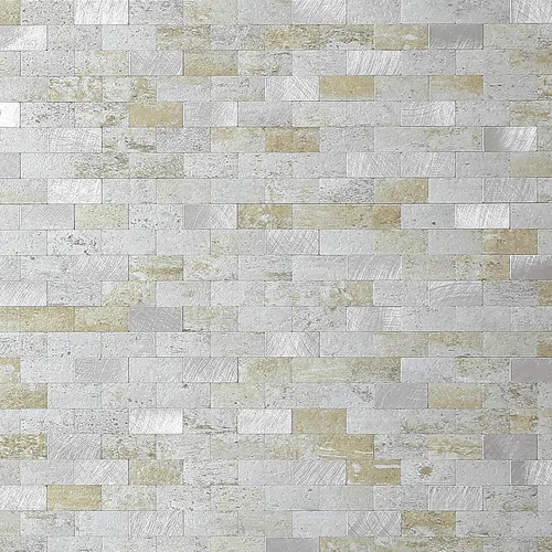 Miniatura 8 de VAOVI Adhesivo de pared de ladrillo con aspecto de mármol para despegar y pegar, azulejos de mosaico en muro de cocina y baño (5 hojas, mezcla beige)