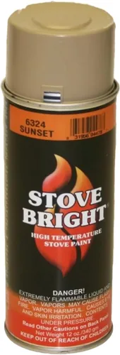 Miniatura 10 de Pintura en aerosol Stove Bright de alta temperatura, metálica, hasta 1200 grados, 12 onzas (paquete de 1), 6304 - negro liso sin brillo 6304 - Negro