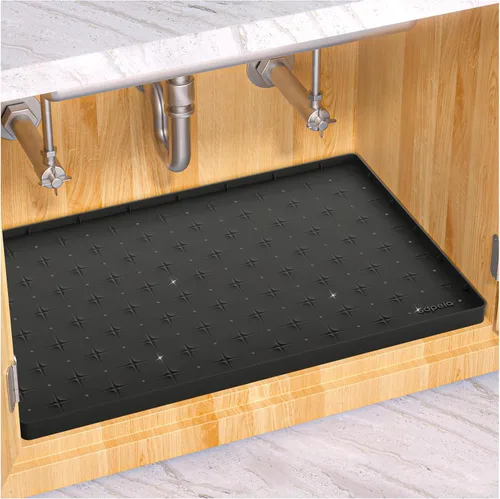 Miniatura 20 de Sdpeia - Tapete para debajo del fregadero, tapete impermeable de silicona mejorado, para proteger los gabinetes de cocina, organizadores y alacenas