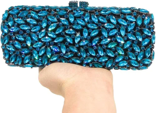 Miniatura 3 de Bolso de mano de cristal brillante para mujer bolso Minaudiere