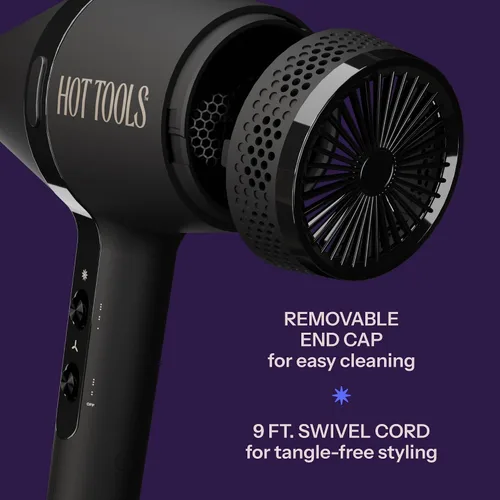 Miniatura 6 de HOT Tools Pro Artist Black Gold Infrared Ionic™ Salon Dryer Secado rápido, peinado y resultados suaves (negro)