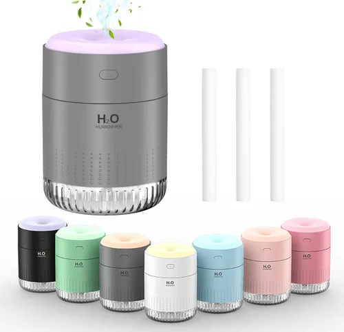 SZO Mini humidificador portátil, humidificador personal de niebla fría USB de 16.9 fl oz para dormitorio, oficina, escritorio de viaje, silencioso,