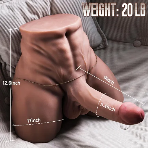 Miniatura 8 de Muñeca sexual masculina de 20 libras para mujeres con consolador enorme flexible de 9 pulgadas, muñecas sexuales realistas musculosas en 3D con anal