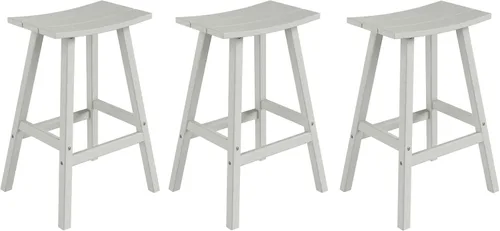 Miniatura 24 de WestinTrends Malibu - Juego de 2 taburetes para sillín para exteriores/patio, 24 alturas, color rojo
