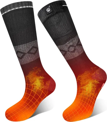 Calcetines térmicos para mujeres y hombres, calentadores de pies eléctricos recargables, calcetines de calefacción con batería recargable, pies