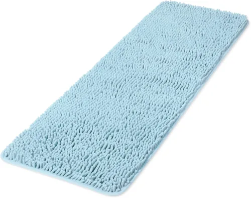 Miniatura 153 de Yeaban Alfombra de pasillo de baño de 24 x 72 pulgadas, antideslizante, alfombra de baño larga de felpilla gruesa, absorbente y lavable, alfombra