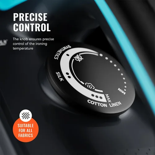 Miniatura 7 de Pursteam SteamBurst+ Plancha de vapor de 1750 W, suela de cerámica, vapor ajustable, ráfaga de vapor, autolimpiante, anticalco, antigoteo, potente