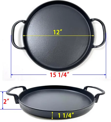 Miniatura 2 de DC139 7421 - Plancha con sistema de barbacoa gourmet para Weber Original Kettle Premium de 22 1/2 pulgadas, hierro fundido de 12 pulgadas