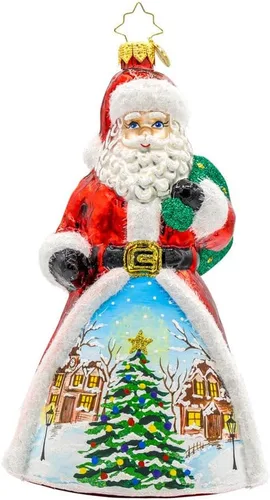 Miniatura 6 de Adorno de árbol de Navidad decorativo de vidrio hecho a mano europeo de Christopher Radko, Ardisia Crenata Claus
