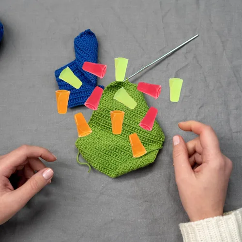 Miniatura 6 de VICASKY 30 piezas de agujas de tejer de punto coloridas, protectores de puntos, accesorios de punto para tejer, manualidades, manualidades