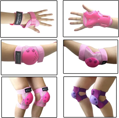 Miniatura 5 de BOSONER Rodilleras/Coderas/Muñequeras para Niños/Jóvenes de 3-15 Años, Conjunto de Equipo Protector Infantil para Patines, Ciclismo, Bicicleta BMX