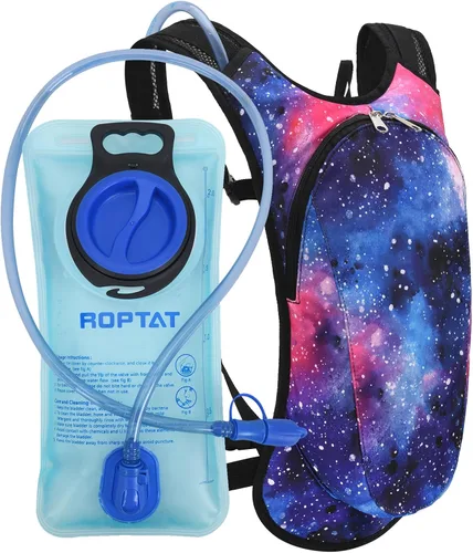 Miniatura 12 de Mochila de hidratación Roptat con bolsa de agua de 2L - Mochila de agua ligera con bolsa de agua para mujeres, hombres, correr, montar, andar
