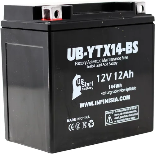 Miniatura 7 de Repuesto para Honda TRX300 Fourtrax 300 CC 1988 activado de fábrica, sin mantenimiento, batería ATV - 12V, 12AH, UB-YTX14-BS