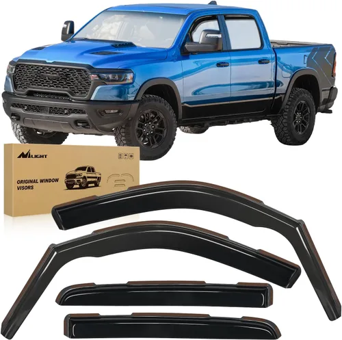 Miniatura 13 de Nilight protectores de lluvia para canal para Ram 1500 2009 2010 2011 2012 2013 2014 2015 2016 2017 2018 Crew Cab, 2019-2023 Ram 1500 Classic Body
