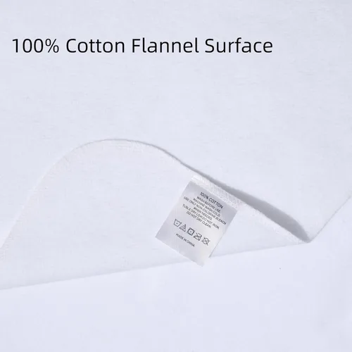 Miniatura 4 de Paquete de 2 almohadillas impermeables para cuna, 34 x 54 pulgadas, protector de cuna de franela para incontinencia reutilizable para bebés, niños