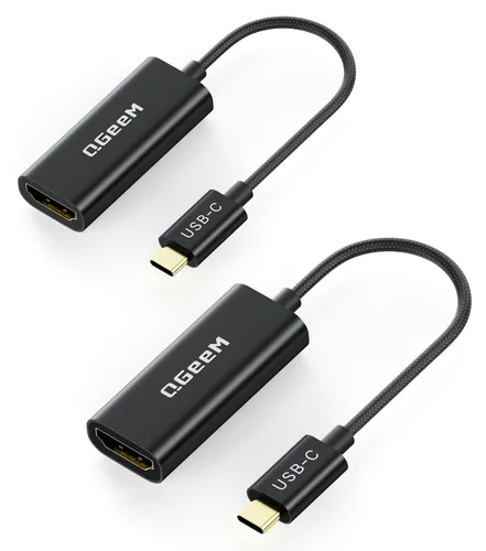 Miniatura 19 de QGeeM Cable adaptador USB C a HDMI 4K, adaptador USB tipo C a HDMI [Thunderbolt 3/4] HDMI para Laptop MacBook Pro/Air, iPhone 15 16 17 Pro max, Dell
