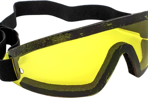 Miniatura 6 de Birdz Gafas Wing Sky Dive Skydiving Gafas con acolchado Marco Negro con Lente Amarillo