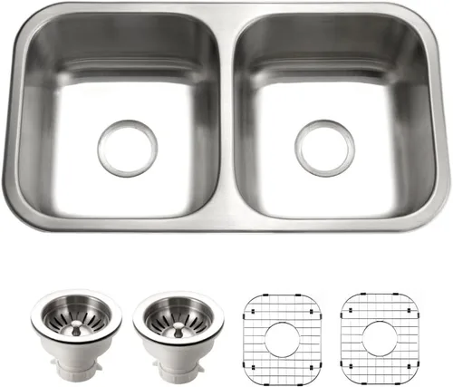 Miniatura 4 de ed-3108 – 20 Elite doble tazón Acero Inoxidable Undermount