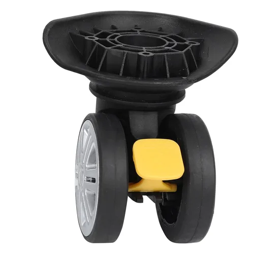 Miniatura 3 de 1 par universal mute equipaje maleta ruedas reemplazo con freno para maletas piezas