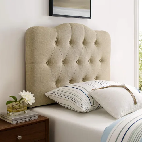 Miniatura 17 de LexMod Annabel cabecera de cama de vinilo Beige