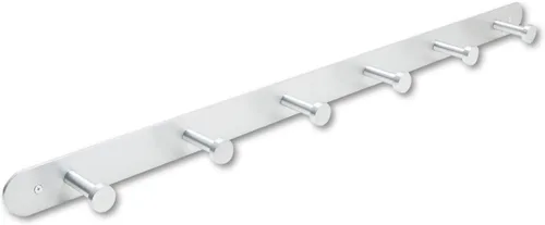 Miniatura 5 de Safco Perchero de pared con cabeza de clavo, dos ganchos, metal, aluminio satinado (4200)