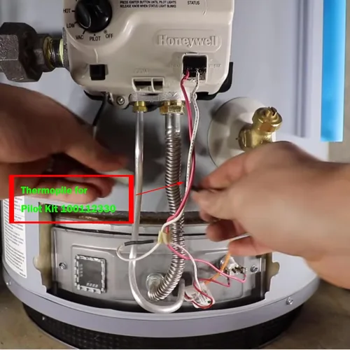 Miniatura 6 de MENSI Piezas de repuesto de termopila de milivoltio para calentadores de agua a gas Reliance Whirlpool, A.O. Smith, Kenmore Reemplace los modelos