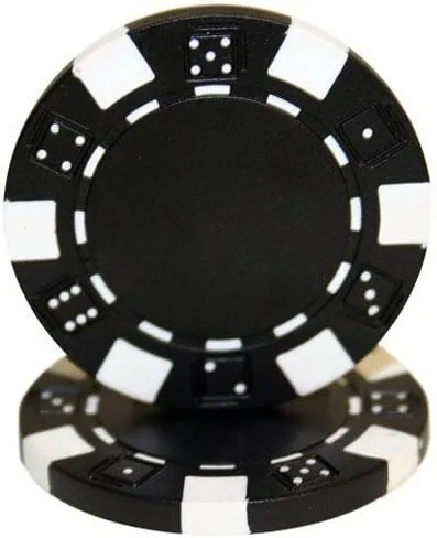 Miniatura 10 de Brybelly Clay Composite Striped Dice 11.5-gram Poker Chips (100-pack) - Blank Non-denominated Poker Chips - Custom Cash Games and Home Casino Poker