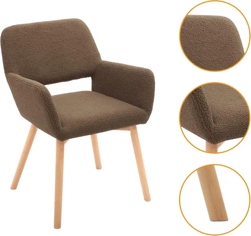Miniatura 5 de CangLong Velvet Leisure - Juego de 2 sillas decorativas modernas para sala de estar, comedor, club, invitados de club, con patas de madera maciza