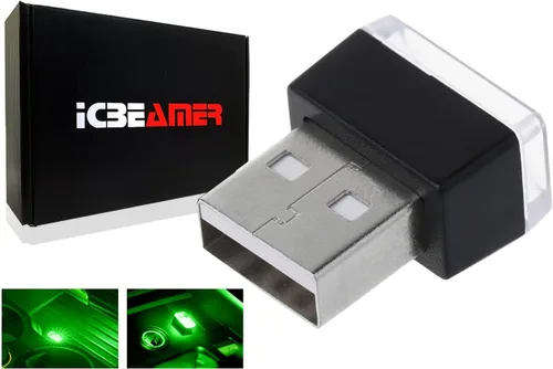 Miniatura 50 de ICBEAMER Smart USB 1-Paquete (Azul) Luz de Noche LED Automática Plug-in Miniatura para Coche, Van, Pickup, Camión, Interior, Maletero, Iluminación