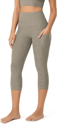 Miniatura 163 de ODODOS - Leggings capri de cintura alta para mujer con bolsillos, control de abdomen, no se transparentan, para entrenamiento atlético, running