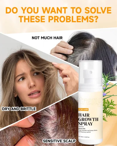 Miniatura 2 de Spray para el crecimiento del cabello, aceite en aerosol para el crecimiento del cabello, con Biota Orientalis, aceite de romero y biotina