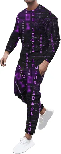 Conjuntos chándal 2 piezas para hombre jersey de manga larga camisas, bolsillos pantalones largos trajes deportivos