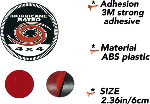 Miniatura 3 de YUGEYE - Calcomanías de metal para automóvil, 4 x 4, emblemas de metal 3D, emblemas redondos, calcomanías de insignia de automóvil