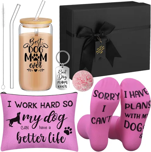 Miniatura 8 de Mifoci 5 piezas de regalo para el día de la madre, regalo para el día de la madre, vaso de café de 16 onzas con tapas para pajitas, calcetines
