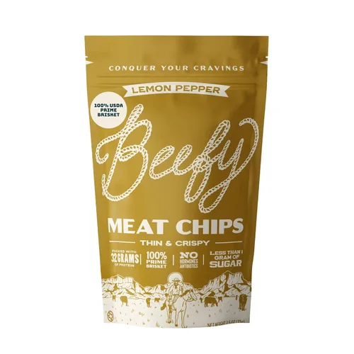 Miniatura 21 de BEEFY Meat Chips - Mostaza Miel - 2.5oz. 100% Prime Brisket. 13g de proteína por onza.