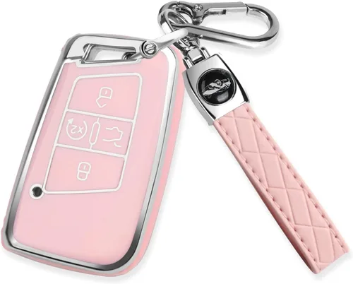 Miniatura 16 de MILD EAST - Funda para llavero Volkswagen con llavero, carcasa de llave de auto de TPU suave para Atlas Golf Alltrack Atlas Jetta Passat Arteon