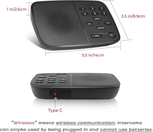 Miniatura 9 de Hosmart UltraSpeak Intercomunicadores inalámbricos para el hogar, 2024 Intercomunicador bidireccional en tiempo real, sistema de intercomunicación