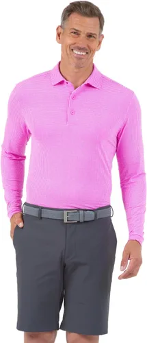 Miniatura 8 de IBKUL Polo de manga larga con protección solar UPF 50+ Icefil Cooling Tech Mini Check 95754 para hombre