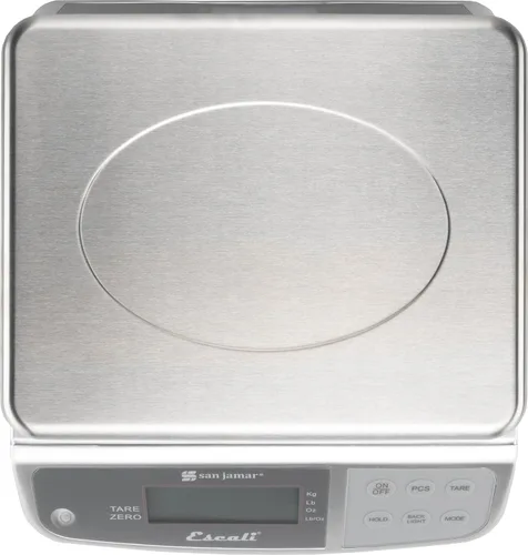 Miniatura 2 de San Jamar Escali Promzr M-Series Báscula Digital con Retención de Pantalla para Cocinas y Restaurantes, Metal, 33 Libras, Plateado