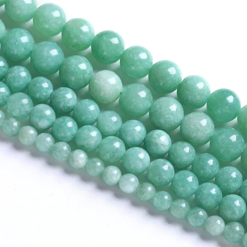 Miniatura 2 de 60 cuentas de 6 mm de piedra natural de jade birmano para hacer joyería, pulseras de cristal de bricolaje