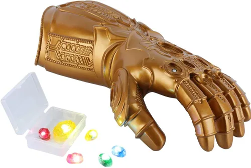 Miniatura 5 de juyocmy Guantelete infinito de superhéroe para adultos con luz LED extraíble imán de gemas infinitas para cosplay Halloween guantelete infinito
