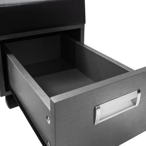 Miniatura 5 de AleraII - Carrito de pedicura con reposapiés, muebles de salón de belleza y spa, color gris