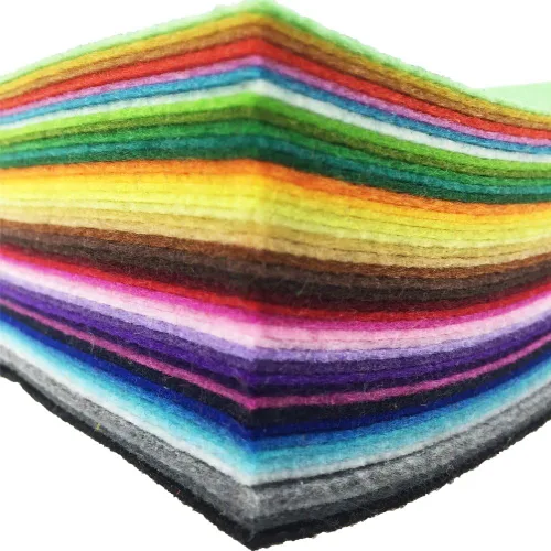 Miniatura 10 de 42 hojas de fieltro 4 x 4 pulgadas con colores surtidos y 1 mm de grosor para artesanías y manualidades