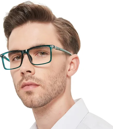 Miniatura 8 de MARE AZZURO Anteojos de lectura cuadrados grandes para hombre, ligeros y flexibles, 1.0 1.25 1.5 1.75 2.0 2.25 2.5 2.75 3.0 3.5