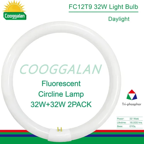 Miniatura 5 de FC12T9/DX - Bombilla circular T9 de 32 W, 12 pulgadas, luz diurna, bombillas circulares fluorescentes redondas FC12 T9 de 32 vatios para cocina
