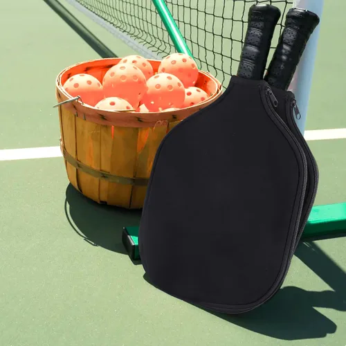 Miniatura 7 de 2 PCS Pickleball Paddle Covers, Durable Neoprene Universal 8.26 x 11.8Inch Zippered Racket Sleeve Storage Bag, Fits USAPA Standard Pickleball Negro